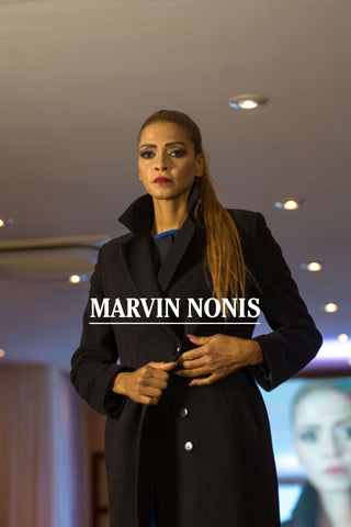 Marvin Nonis Ladies Long Black Coat